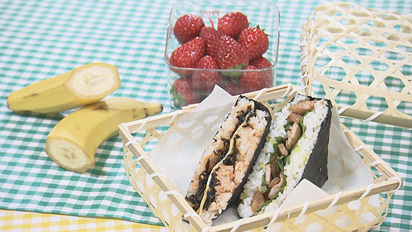 糖質とタンパク質が含まれた<br>「ご飯ｄｅサンド」